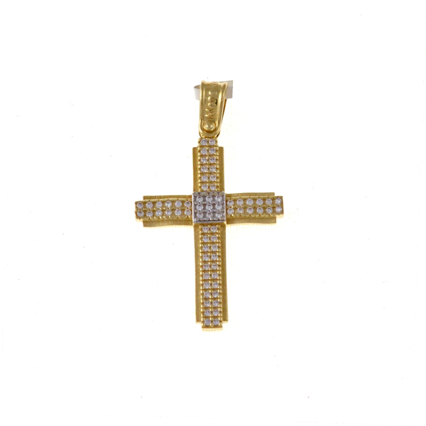 Εικόνα της GOLD ZIRCONIA CROSS