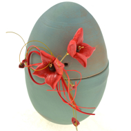 Εικόνα της TURQUOISE FLOWERS EGG