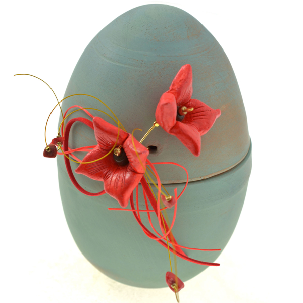 Εικόνα της TURQUOISE FLOWERS EGG