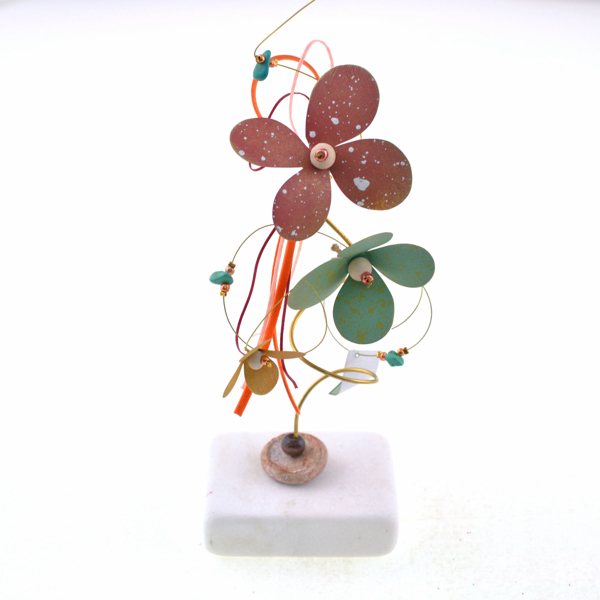 Εικόνα της FLOWERS METALLIC ON MARBLE