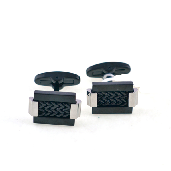 Picture of STEEL CUFFLINK BLACK