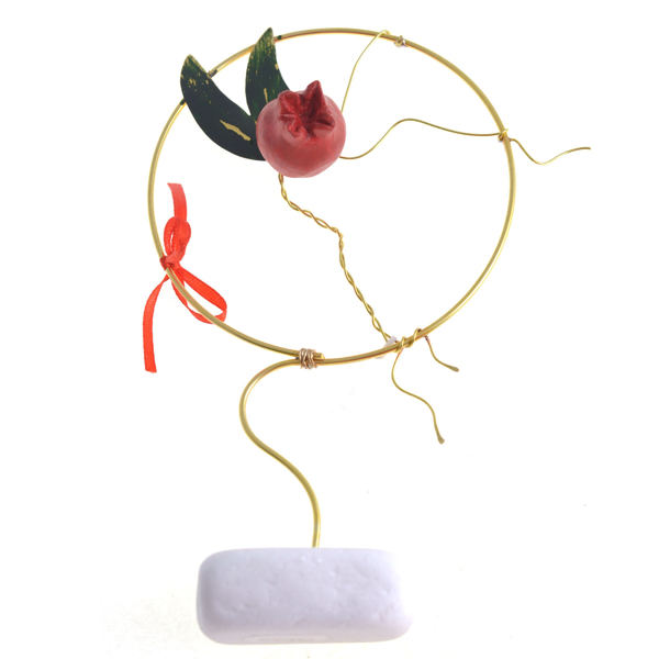 Picture of POMEGRANATE CIRCLE ON MARBLE