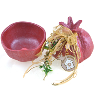Picture of POMEGRANATE FLOWER RIBBON OPEN