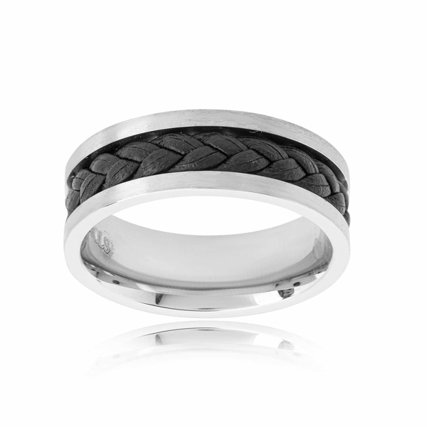 Picture of LEATHER BLACK RING