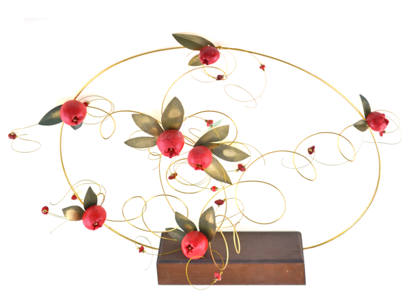 Picture of CERAMIC POMEGRANATE WOOD