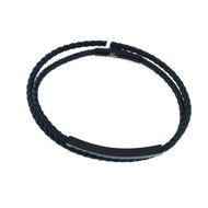 Εικόνα της DOUBLE STEEL BRACELET BLACK