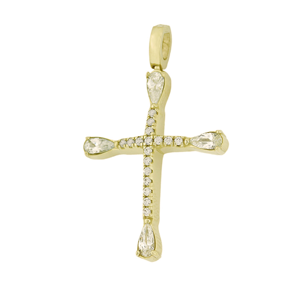 Εικόνα της GOLD CROSS IN ZIRCON