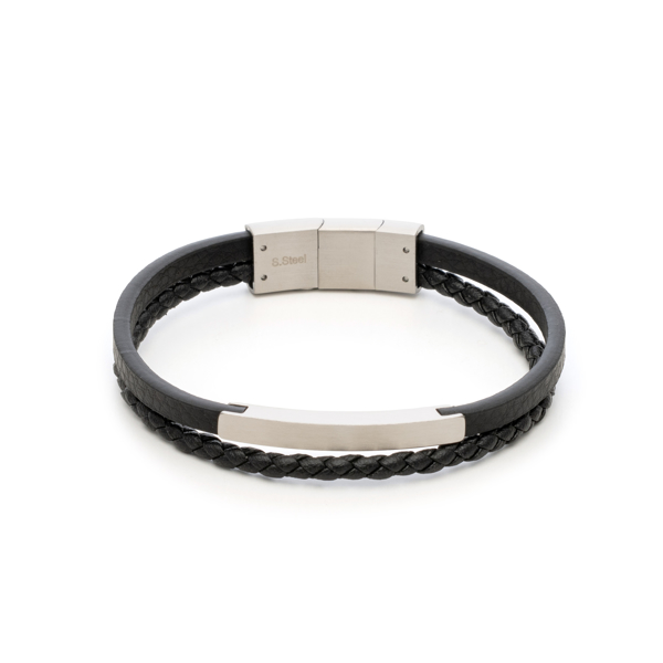 Εικόνα της BLACK STEEL LEATHER DOUBLE