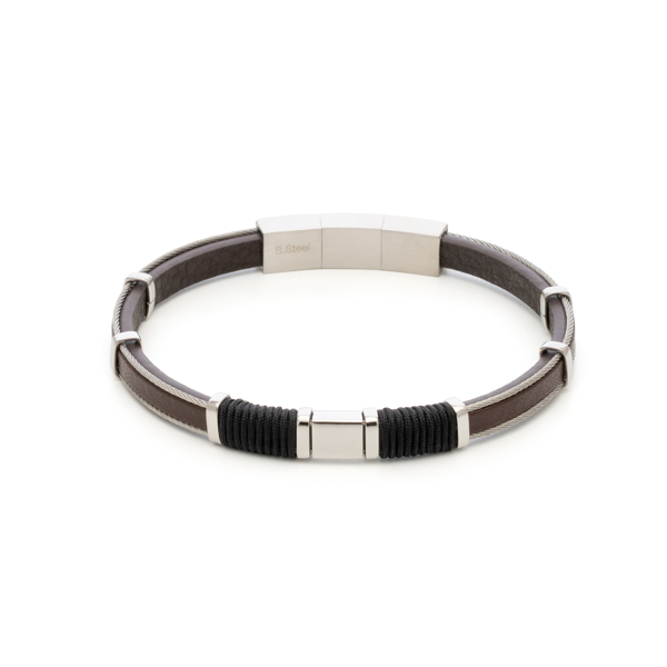 Εικόνα της BROWN LEATHER STEEL